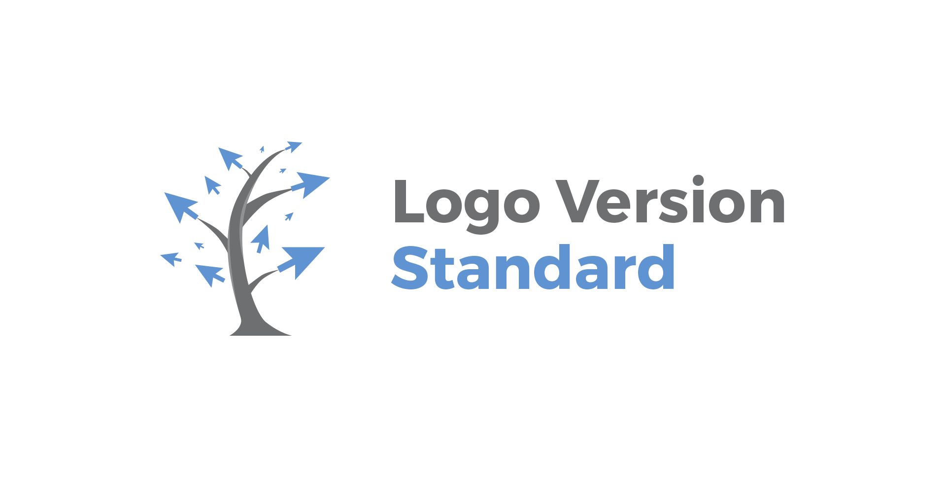 Cross-Link logo in the standard version, a grey tree whose branches end in blue arrows