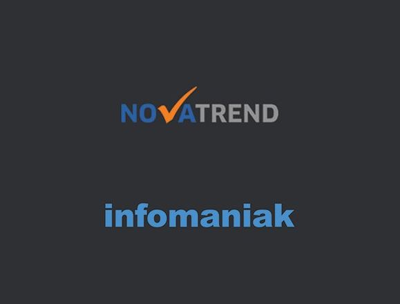 Logos of Novatrend and Infomaniak