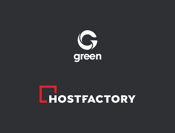 Logos of Green and Hostfactory