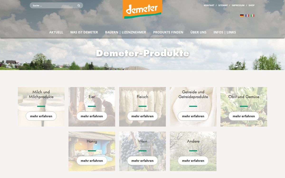 Tiles of the Demeter product groups
