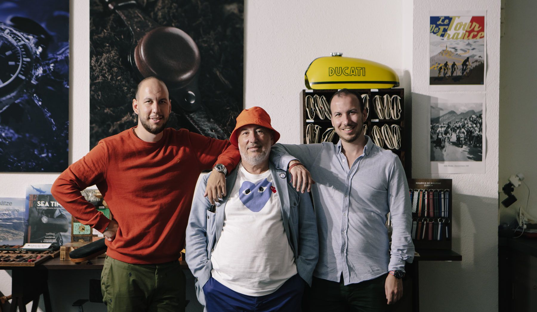 The family behind Maurice de Mauriac in the atelier