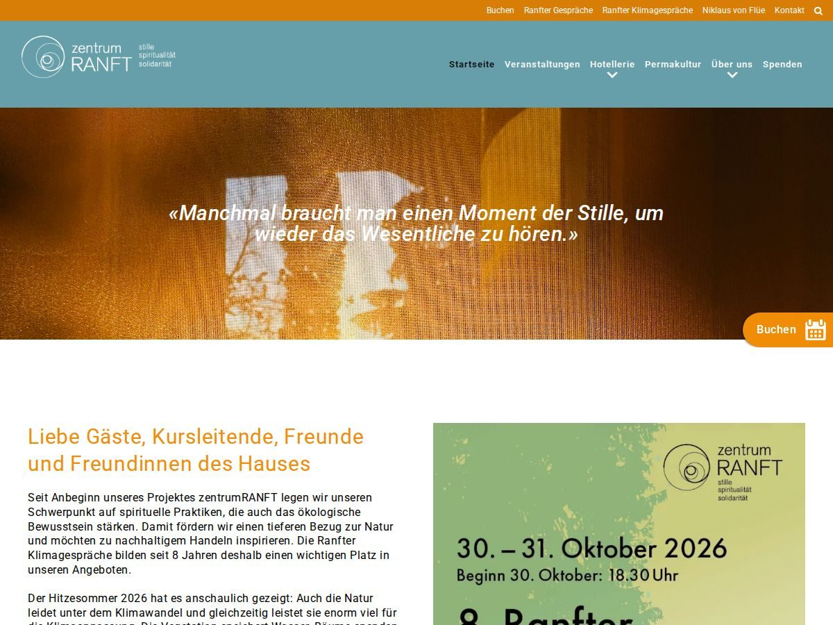 Home page of zentrumranft.ch