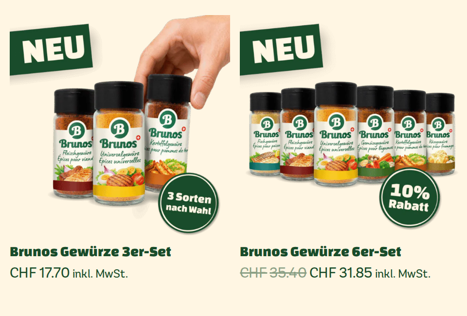 Brunos shop with the new spice sets