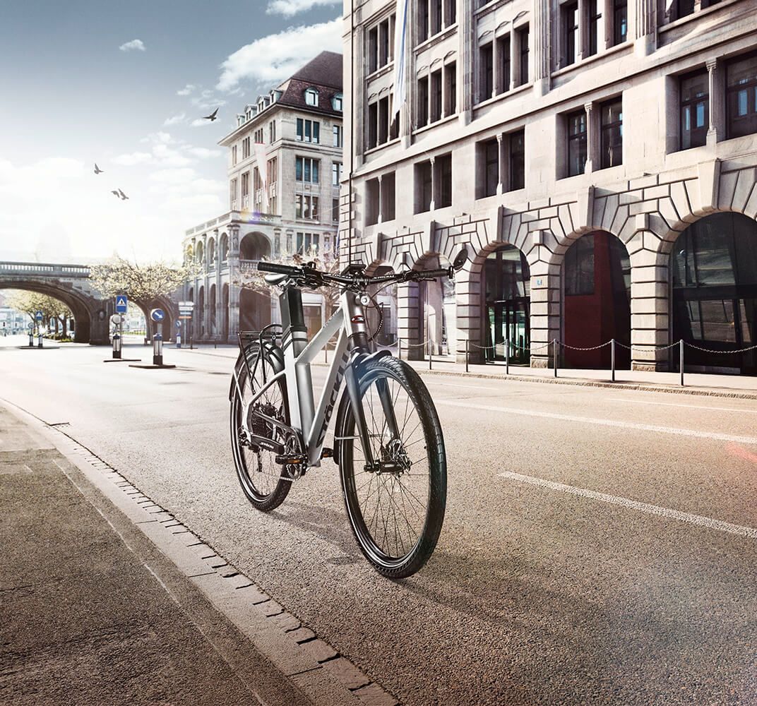 The Stöckli E.T. electric bike in motion